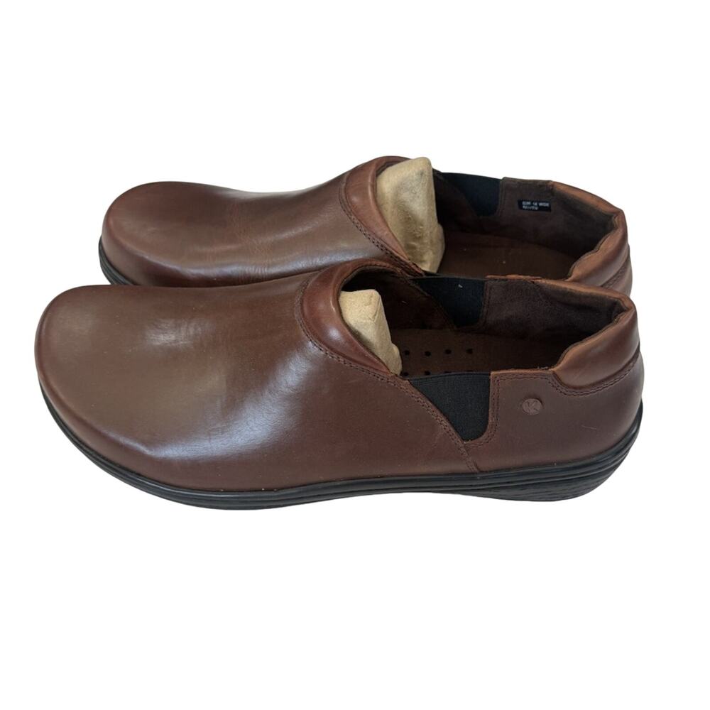 Klogs Raven Men's 14 Wide Brown Leather Slip Resistant Comfort Work Clogs NEW